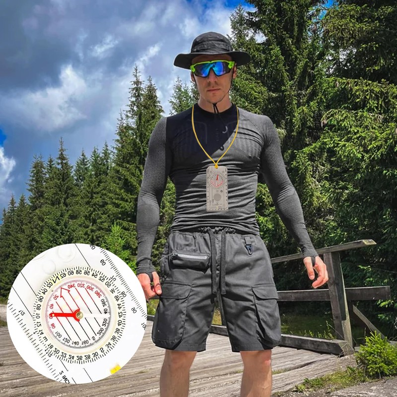 WedDecor Acrylic Navigation Compass Waterproof Scout Compass Orienteering Compass Hiking