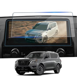 KOOGEN Tempered Glass Screen Protector for Nissan Armada 2021-2024,Infotainment Navigation Screen Film Compatible With Armada 2024 2023 Accessories - 12.3 inch