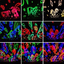 Elsent Horses Projector Night Light with 10H Timer (No Remote), 360° Rotation, RGBW LED Color Mode, USB/Battery Operated, Gifts for Kids, Children & Horse Lovers