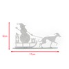 Whippet Greyhound Pulling Snowman on Sledge Silhouette Ornament - Handmade