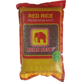 Asian Best Thai Red Rice 5 Pound Gluten Free Nutty Flavor Rich in Fiber and Iron