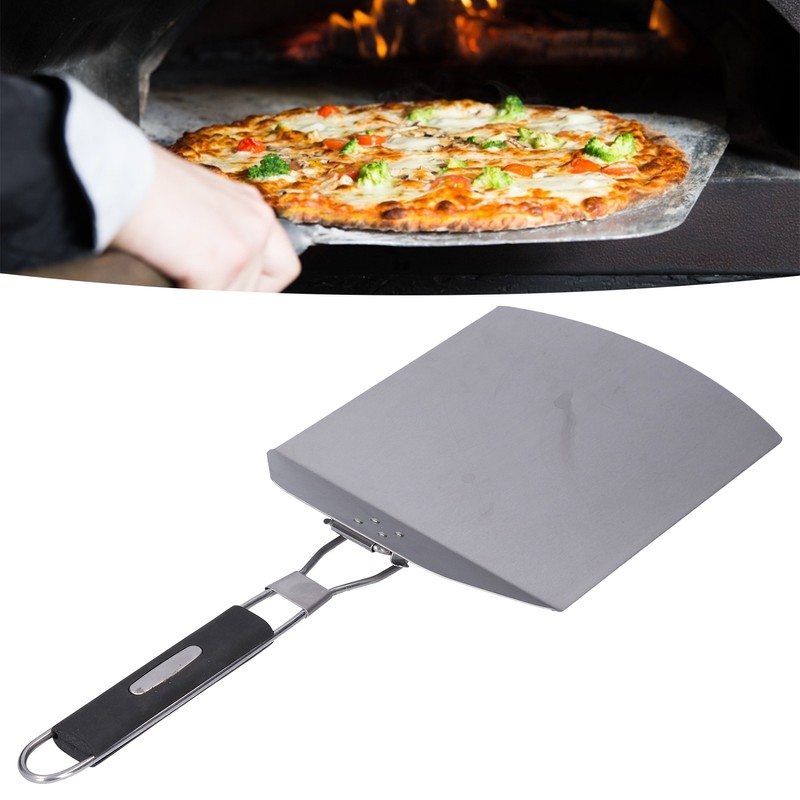 Pizza Paddle Stainless Steel AntiSlip Folding Handle Pizza Shovel Suitable