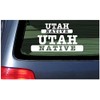 Utah Native - White Vinyl Sticker Window Decal