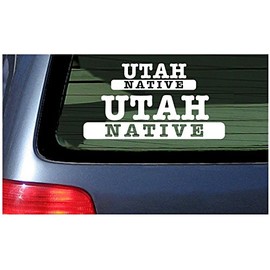 Utah Native - White Vinyl Sticker Window Decal