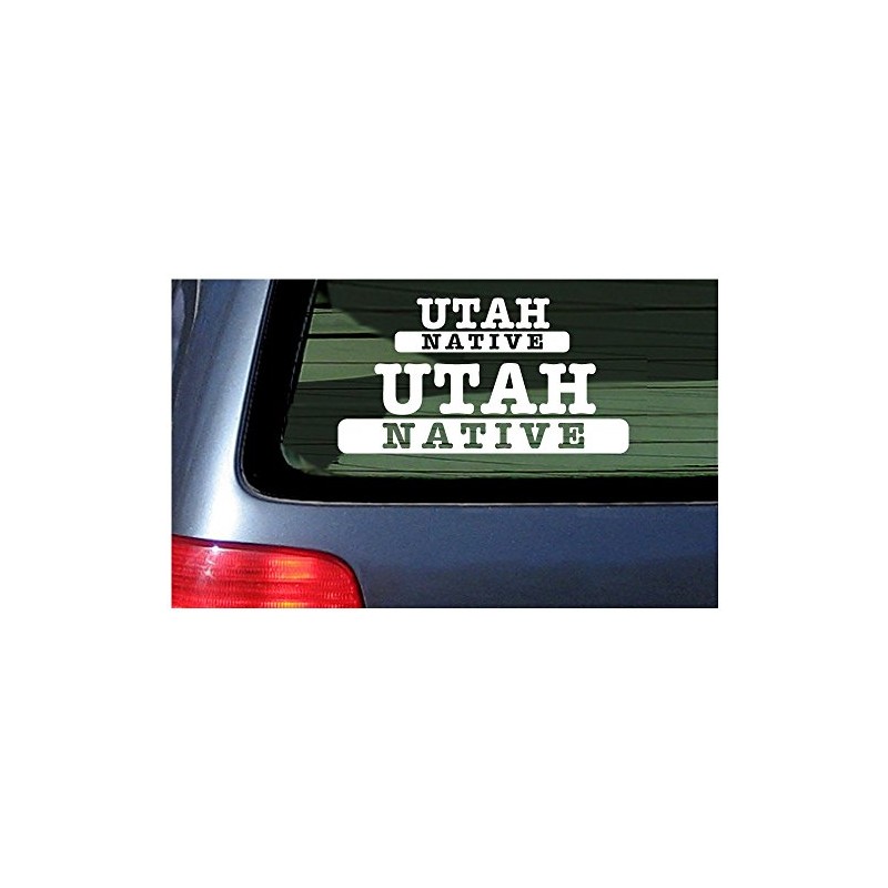 Utah Native - White Vinyl Sticker Window Decal