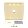 Leviton 1-Port Dual Gang QuickPort Wallplate with ID Windows, 42080-1TP,