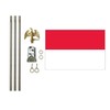 Indonesia 3x5 ft Outdoor Flag and Flag Pole Set, Combination