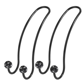 SAVORI Auto Hooks Bling Car Hangers Organizer Seat Headrest Hooks Strong and Durable Backseat Hanger Storage Universal for SUV Truck Vehicle 2 Pack (Black A)