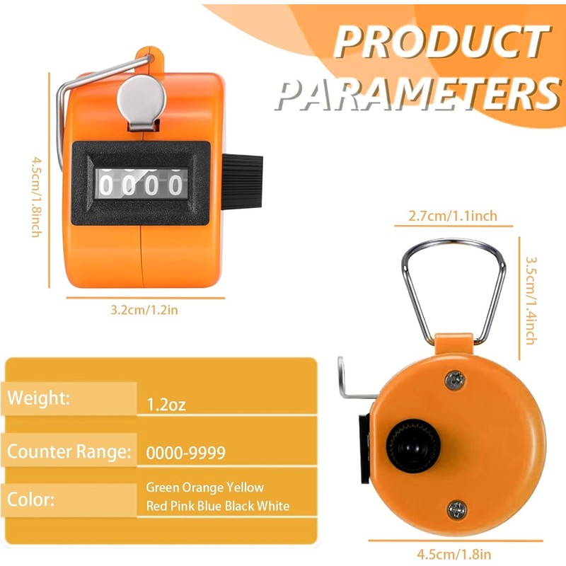 4 Pack Clicker Counter Handheld,Handheld Tally Counter 4 Digit Mechanical