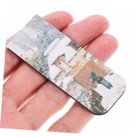 KICHOUSE 4pcs Magnetic Bookmarks Set Scenery Book Marks Book Markers for Reading Magnetic Page Clips Delicate Decorative Bookmarks for Women