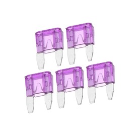 REPAIROCK 5 Pcs Mini 3AMP APM/ATM Universal Car Fuse Blade Style Fuses Short Circuit Protection - Automotive Car Boat Truck SUV RV - Plastic Metal Purple Auto Replacement Parts