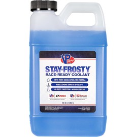 VP Racing 2301 + 208816 - Stay Frosty Race-Ready Coolant with 100% Water-Based Formula, 64 Ounces and Frosty Clean Cooling System Cleaner & Flush, 16 Ounces