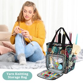 CRSUSUKJ Sewing Accessories Bag, Sewing Kit Storage Bag Organiser, Sewing Accessories Storage, Sewing Accessories Organiser Bag with Large Space and Lots of Compartments, Sewing Storage Bag for