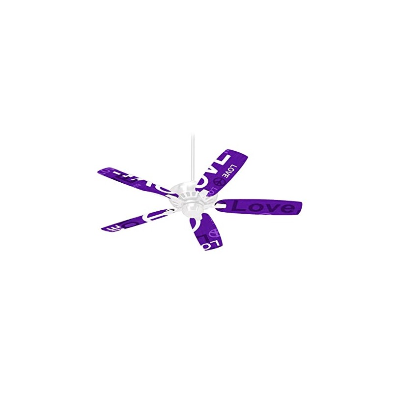 Love and Peace Purple - Ceiling Fan Skin Kit fits