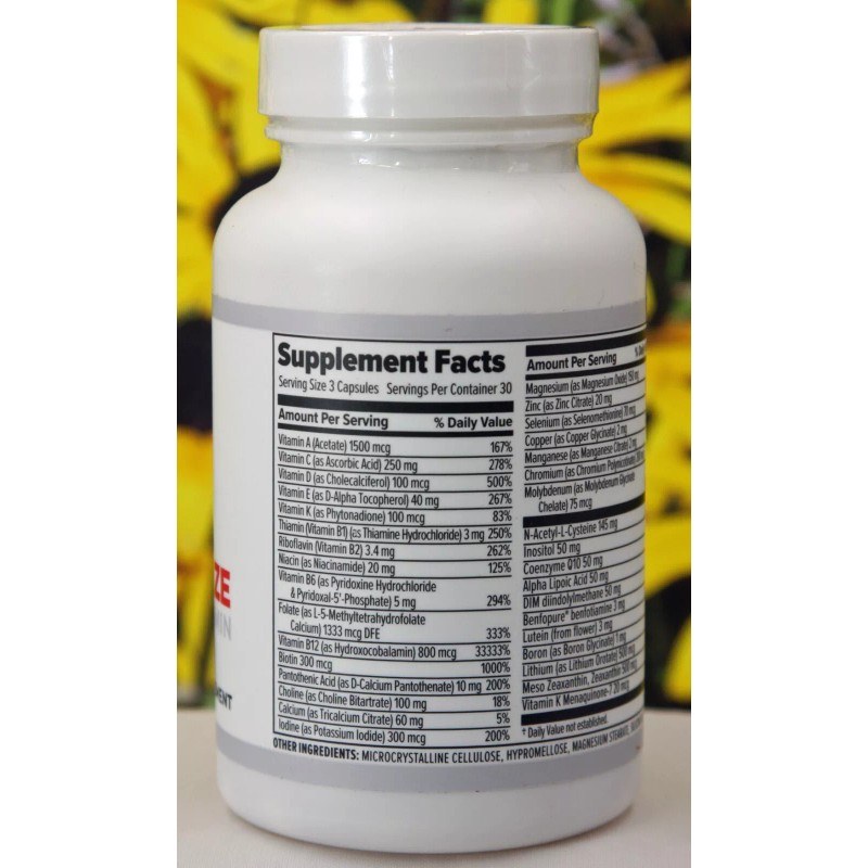 10X Health Optimize Methylated Multivitamin 90 Capsules, 07/26 Exp