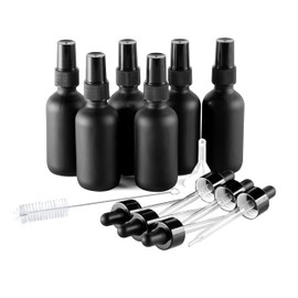 A Bar Above Cocktail Atomizer Spray Bottles & Dropper Set - Small Spray Bottle Set for Your Bar - Versatile Atomizer Glass Spray Bottles Small - Bitters Bottle - Mini Spray Bottles - [Black] 2oz.