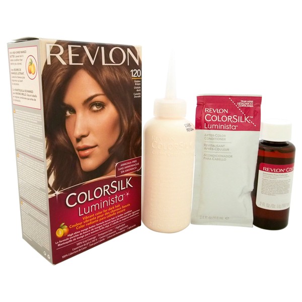 Revlon ColorSilk Luminista Hair Color, 120 Golden Brown, 1 Count
