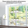 Sumerflos Acrylic Window Boxes Window Plant Shelves 2 Tier -