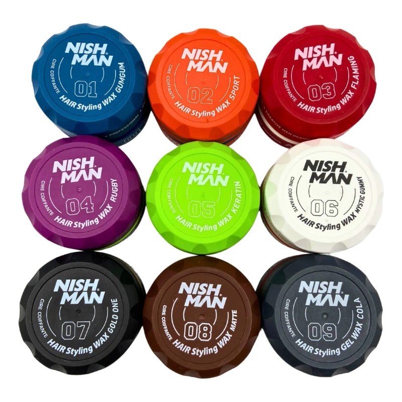 Cera Para Cabello Nishman. Fijación, Brillo, Firmeza, Aroma.