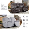 KinCam Loveseat Recliner Covers with Middle Console Slipcover, Recliner Sofa