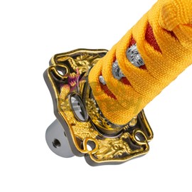 JDMBESTBOY Samurai Sword Orange Red Shift Knob Shifter Alloy Katana Adapters Universal 15cm