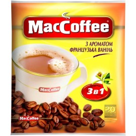 MACCOFFEE 20 pcs MACCOFFEE INSTANT COFFEE 3 IN 1 Individual bags x18G Маккофе Макофе - Vanilla