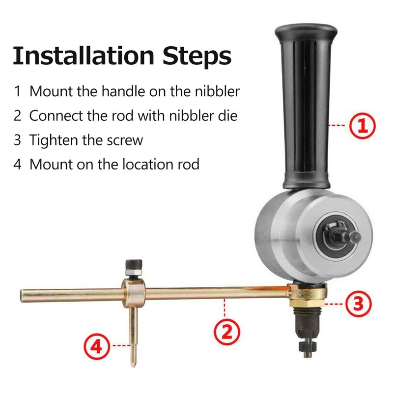 Sheet Metal Nibbler Cutter Double-headed Sheet Cutter Nibbler Drill Attachment