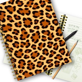 XKZGSZB Leopard Print，Notebook for Vintage，Funny Cool Cheetah Notebooks for Work，Funny Spiral Notebooks With 160 Pages，Vintage Leopard skin，Cheetah Print,Leopard Print Gifts for Women Journal