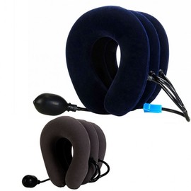 Portable 3-stage air cushion neck stretcher neck cushion neck protector 3-stage cushion Neck stretcher (navy)