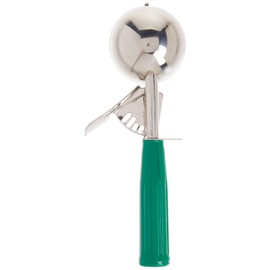 Winco ICD-12 No.12 Ice Cream Disher with Plastic Handle, Green