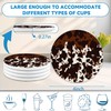 Drinks Coasters Set of 4, Cow Print Round 4" Cup