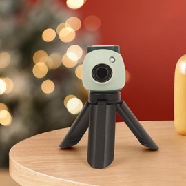 Mini Tripod with 1/4 Inch Screw, Compact Desktop Tripod Stand with Slip Resistant Rubber Footpads, for Instax Pal for EVO 70Cameras, and Monopods (Black)