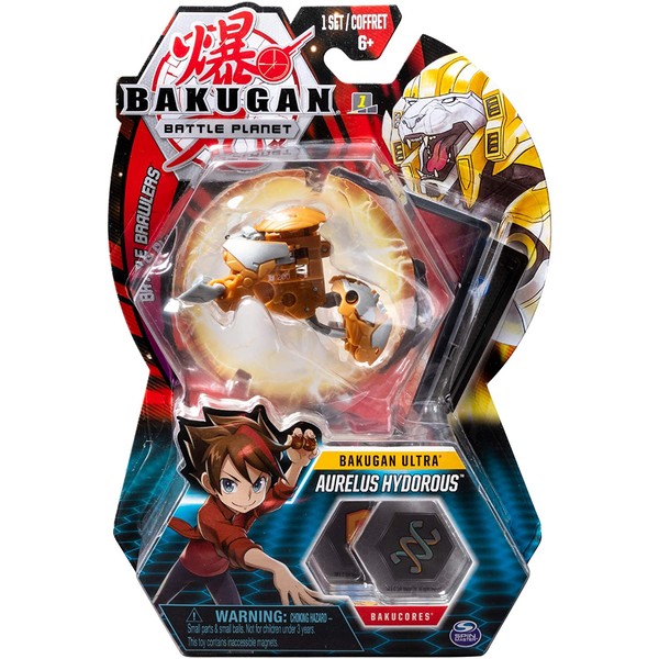 Bakugan Ultra, Aurelus Hydorous, 3-inch Tall Collectible Transforming Creature, for Ages 6 and Up