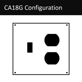 Legrand Pass & Seymour CA18G Cast Weatherproof Outdoor Cover, 2 Gang, 1 Toggle and 1 Duplex Opening, Gray (1 Count)