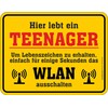 Original RAHMENLOS Decorative Tin Sign for Teenagers - WLAN, Aluminium