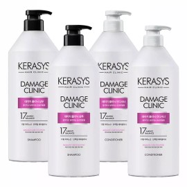 Kerasis 케라시스 데미지 클리닉 샴푸, 980ml, 2개 + 린스, 980ml, 2개 Kerassie Damage Clinic Shampoo, 980ml, 2 + Conditioner, 980ml, 2