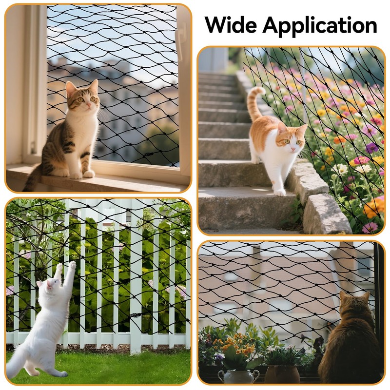 Klmnop Cat Netting Balcony, 10 x 13 ft Steel Reinforced