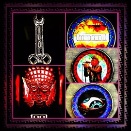 TOOL 10,000 DAYS SET2 SQUARE+3 ROUND KEYCHAINS LOT OF FIVE