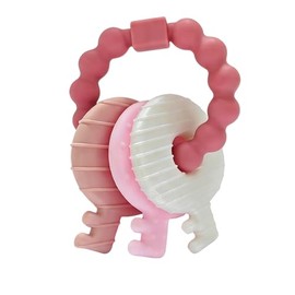 YAPROMO Mordedor de silicona suave con forma de llave para la dentición de bebés, bonito juguete para masticar para bebés y niños pequeños de 3 a 18 meses, perfecto para niñas, sin BPA.