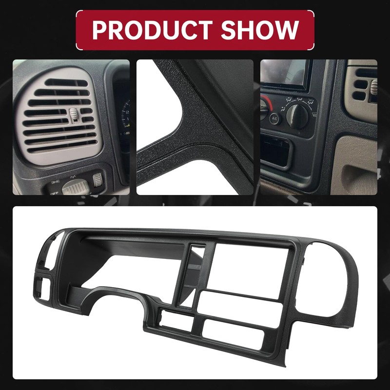 HECASA Double Din Dash Panel Kit Compatible with 1995-2002 GMC