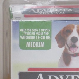 Advecta Ultra Flea Protection For Dogs 4 Doses Medium 11-20 LBS New Sealed Box