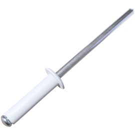 AERZETIX - C57120 - Set of 50 Blind Rivets Diameter 4 x 16 mm Colour White RAL 9010 - Made of Steel/Aluminium - Pop Rivet with Pin Break