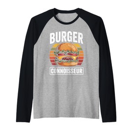 Burger Connoisseur Juicy Cheese Delight Raglan Baseball Tee