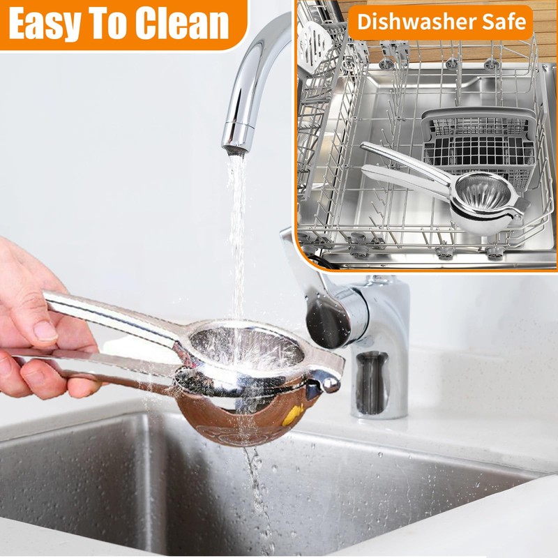 Stainless Steel Manual Lemon Squeezer, Heavy Duty Orange Hand Press
