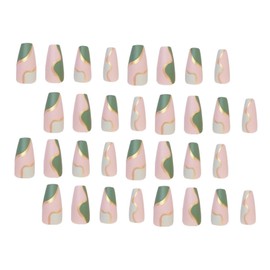 Healvian Diy Nail Art Set 48 Pcs Full Cover Press on Nails French Fake Nails Women's Nail Extensions Detachable and Reusable for Parties