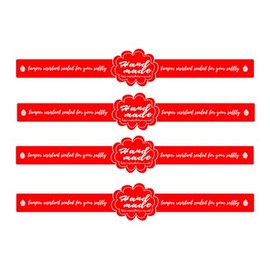 500Pcs Food Safe Tamper Evident Labels 9x1 Inch Security Seals for Retail Packaging Jars Bottles Commercial-Grade Tamper Resistant Stickers (red, 250)