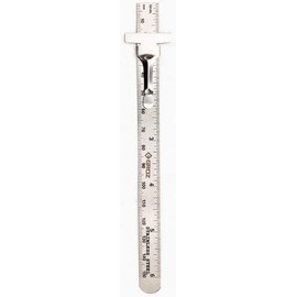 Groz 6-inch Pocket Ruler | Stainless Steel | Imperial & Metric Graduations (01337)