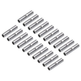 sourcing map 200Pcs Non Insulated Butt Connectors 22-16AWG Wire Connector BN1.25 for Electrical Wire Crimp Ferrule Terminals