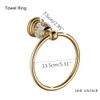 WOLIBEER Crystal Gold Toilet Paper Holder Hand Towel Ring Crystal