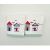 Pack of 2 Luxury Beach Hut & Birds Hand Towels